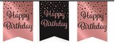 Paper Dreams Vlaggenlijn Happy Birthday 600 Cm Karton Roze/zwart