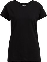 WE Fashion Dames regular fit T-shirt van katoen