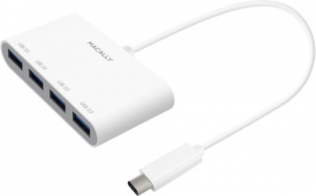 Macally UCHUB4 USB-C hub met 4 USB-A-poorten
