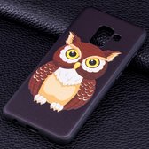 Samsung Galaxy A8 (2018) Hoesje - Mobigear - Design Serie - TPU Backcover - Owl - Hoesje Geschikt Voor Samsung Galaxy A8 (2018)