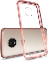 Motorola Moto G6 Plus Hoesje - Mobigear - Crystal Serie - Hard Kunststof Backcover - Transparant / Roze - Hoesje Geschikt Voor Motorola Moto G6 Plus