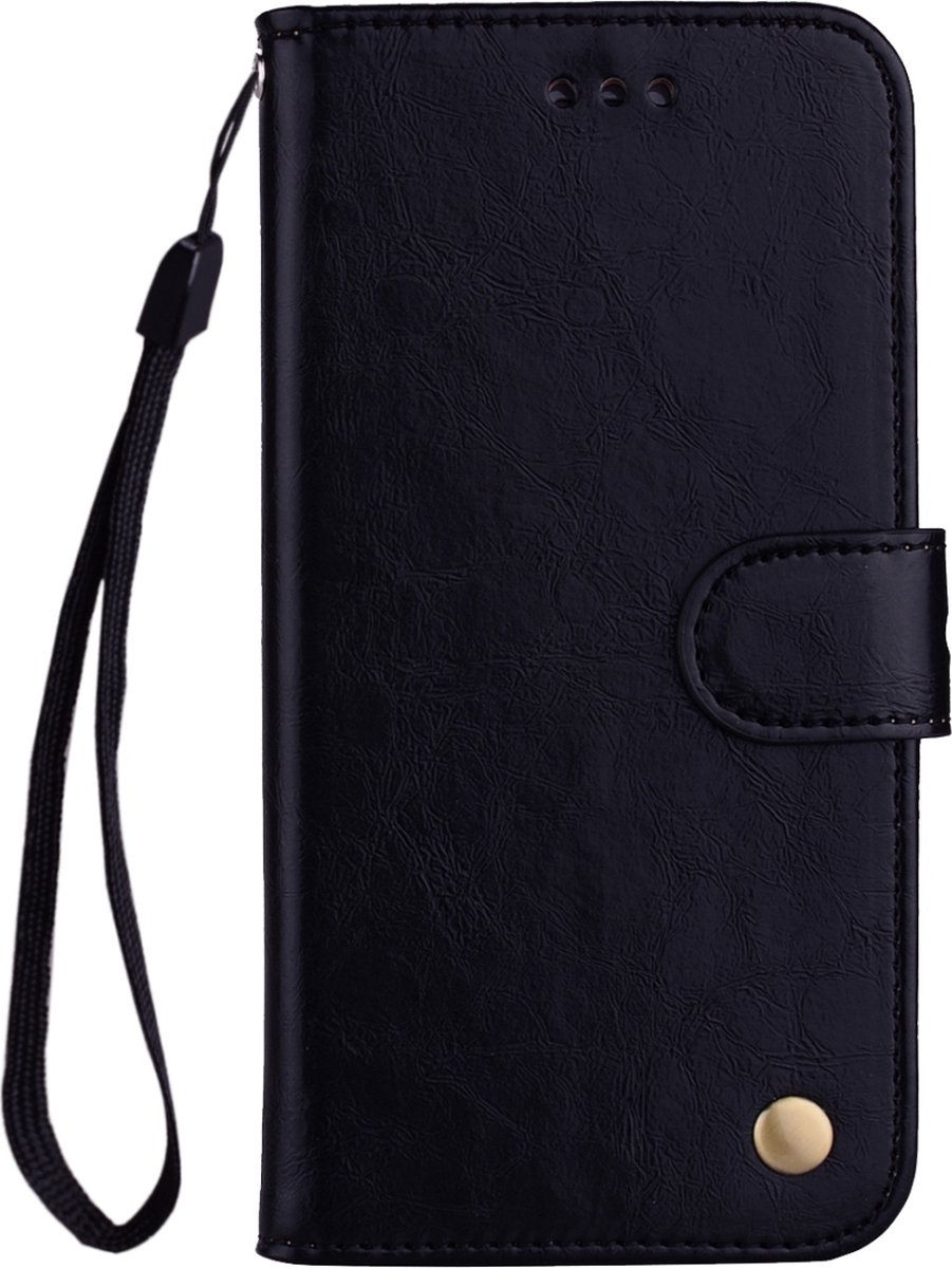 Mobigear Telefoonhoesje geschikt voor Huawei Mate 20 Pro Hoesje | Mobigear Wallet Bookcase Portemonnee | Pasjeshouder voor 2 Pasjes | Telefoonhoesje voor Pinpas / OV Kaart / Rijbewijs - Zwart