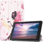 Lenovo Tab E8 Hoes - Mobigear - Tri-Fold Serie - Kunstlederen Bookcase - Butterfly Fairy - Hoes Geschikt Voor Lenovo Tab E8