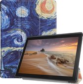 Mobigear Tri-Fold Bookcase voor de Lenovo Tab E10 (2018) - De sterrennacht