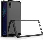 Huawei Y7 Pro (2019) Hoesje - Mobigear - Crystal Serie - Hard Kunststof Backcover - Transparant / Zwart - Hoesje Geschikt Voor Huawei Y7 Pro (2019)