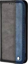 Samsung Galaxy A71 Hoesje - Mobigear - Split Tone Serie - Kunstlederen Bookcase - Zwart / Blauw - Hoesje Geschikt Voor Samsung Galaxy A71
