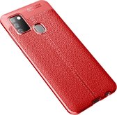 Samsung Galaxy A21s Hoesje - Mobigear - Luxury Serie - TPU Backcover - Rood - Hoesje Geschikt Voor Samsung Galaxy A21s