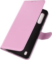 Motorola Moto G8 Power Lite Hoesje - Mobigear - Classic Serie - Kunstlederen Bookcase - Roze - Hoesje Geschikt Voor Motorola Moto G8 Power Lite