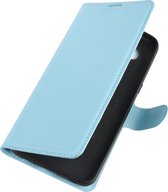 LG K61 Hoesje - Mobigear - Classic Serie - Kunstlederen Bookcase - Blauw - Hoesje Geschikt Voor LG K61