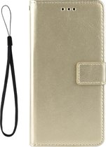LG K51s Hoesje - Mobigear - Wallet Serie - Kunstlederen Bookcase - Goud - Hoesje Geschikt Voor LG K51s