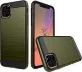 Apple iPhone 11 Pro Max Hoesje - Mobigear - Brushed Armor Serie - Hard Kunststof Backcover - Groen - Hoesje Geschikt Voor Apple iPhone 11 Pro Max