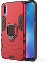 Xiaomi Mi 9 Hoesje - Mobigear - Armor Ring Serie - Hard Kunststof Backcover - Rood - Hoesje Geschikt Voor Xiaomi Mi 9