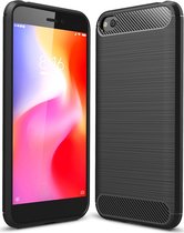 Xiaomi Redmi Go Hoesje - Mobigear - Brushed Slim Serie - TPU Backcover - Zwart - Hoesje Geschikt Voor Xiaomi Redmi Go
