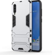 Samsung Galaxy A70 Hoesje - Mobigear - Armor Stand Serie - Hard Kunststof Backcover - Zilver - Hoesje Geschikt Voor Samsung Galaxy A70