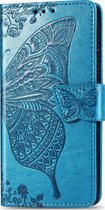 Mobigear Butterfly Telefoonhoesje geschikt voor Samsung Galaxy A30s Hoesje Bookcase Portemonnee - Blauw