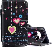 Samsung Galaxy S10+ Hoesje - Mobigear - Design Serie - Kunstlederen Bookcase - Hearts - Hoesje Geschikt Voor Samsung Galaxy S10+