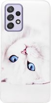 - ADEL Siliconen Back Cover Softcase Hoesje Geschikt voor Samsung Galaxy A52(s) (5G/ 4G) - Katten