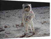 Buzz Aldrin walks on the moon (maanlanding) - Foto op Canvas - 60 x 40 cm