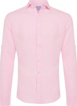 Tristan | Basis linnen overhemd roze