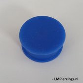 17 mm Double-flared soft silicone blauw plug