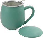 Tasse à thé avec filtre et couvercle bleu marine