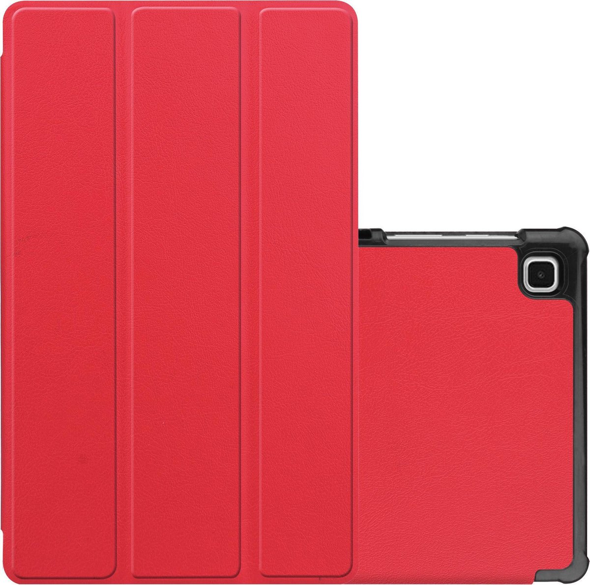 Hoes - Geschikt voor Samsung Galaxy Tab A7 Lite - Dun & Stevig - Trifold Bookcase - Hard Cover - Hardcover Book Case - Tablet Hoesje - Rood