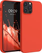 kwmobile telefoonhoesje voor Apple iPhone 12 Pro Max - Hoesje met siliconen coating - Smartphone case in mandarijn oranje