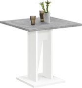 FMD-Möbel Eettafel 70 cm betongrijs en wit