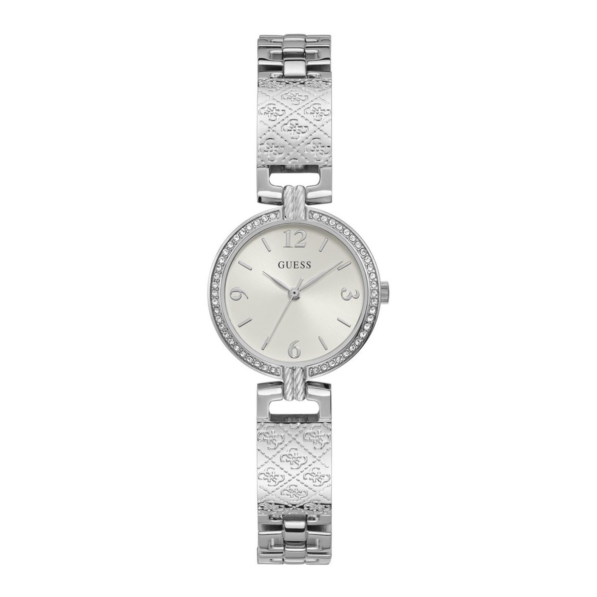 Guess MINI LUXE GW0112L1 Dames Horloge 27mm - Zilverkleurig