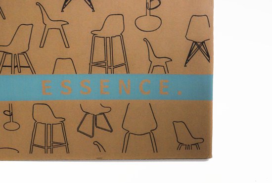 Tabouret de bar Essence Fuerta - Assise noire - Base chromée - Ajustable