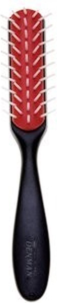 Denman Classic Styling Originals Brush D143 Small 5 Rij (Zwart-Rood-Wit) Borstel Ref.DE143BRW 1St