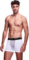 Envy witte boxer met pijpjes en transparante pouch - S/M