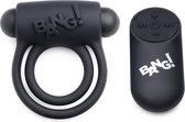 Silicone Cock Ring & Bullet with Remote Control - Black - Cock Rings -
