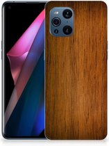 Smartphone hoesje OPPO Find X3 | X3 Pro Leuk Case Super als Vaderdag Cadeaus Donker Hout