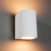 Lindby - wandlamp - 1licht - gips, metaal - H: 15 cm - G9 - wit