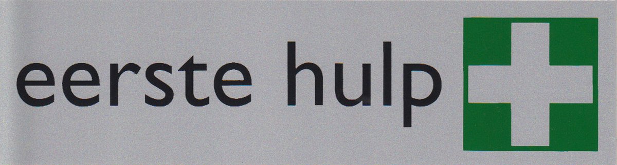 INFOBORD PICTOGRAM EERSTE HULP 165X44MM
