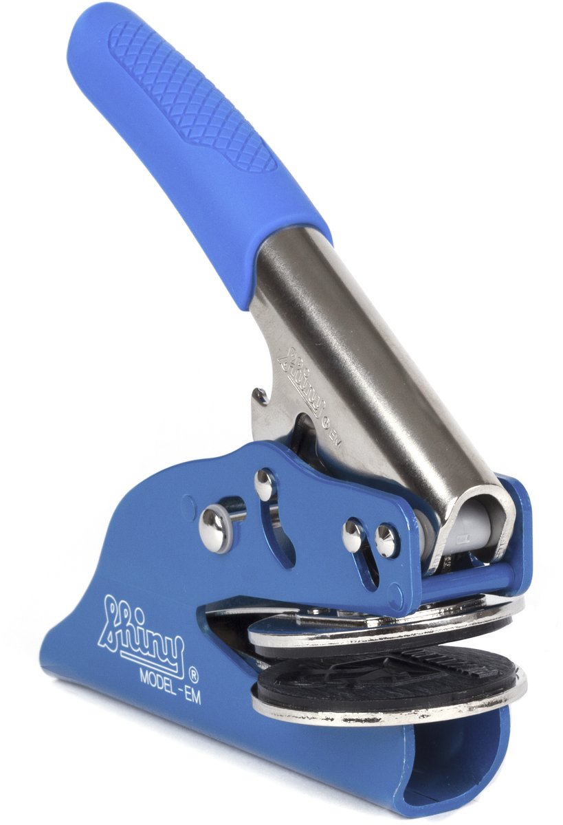 Shiny EM Preegtang | monogram | Ø40mm | blauw
