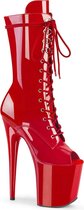 Pleaser Plateau Laarzen -38 Shoes- FLAMINGO-1051 Paaldans schoenen Rood