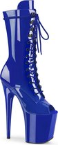 Pleaser Plateau Laarzen -38 Shoes- FLAMINGO-1051 Paaldans schoenen Blauw