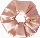 Ellastiek Luxe Scrunchie Roze Satijn – Scrunchies - Haarelastiekjes - Haar Accessoires Vrouwen - Wokkels – Luxe Kwaliteit - Haar Accessoires Meisje  - Haar Accessoire - Haarwokkel - Oversized