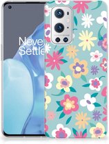 Leuk TPU Back Case OnePlus 9 Pro GSM Hoesje met Tekst Flower Power