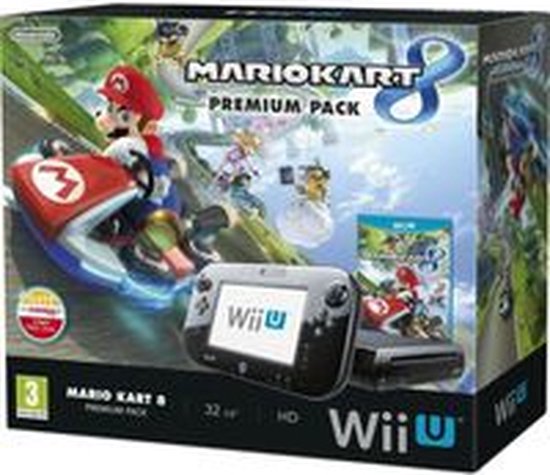 Nintendo Wii U 32GB Console Premium Bundel Zwart + Mario Kart 8 - Nintendo