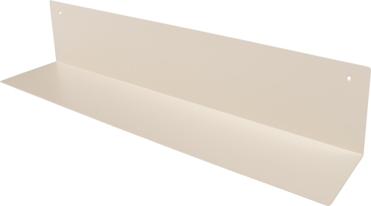 FLE - Massief stalen gevouwen plank mat wit 80x15x15cm