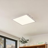 Lindby - LED plafondlamp- met dimmer - 1licht - kunststof, aluminium - H: 5 cm - wit - Inclusief lichtbron