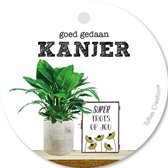 Tallies Cards - kadokaartjes  - bloemenkaartjes - Kanjer - Plant - set van 5 kaarten - geslaagd - diploma - zwemdiploma - rijbewijs - 100% Duurzaam