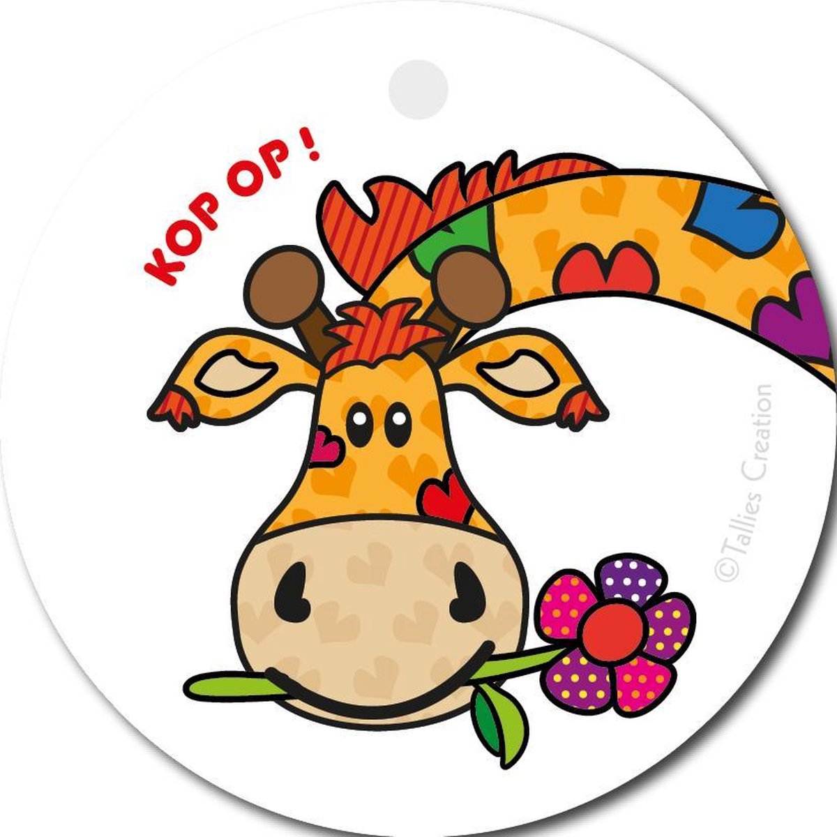 Tallies Cards - kadokaartjes - bloemenkaartjes - Kop op - Popart - set van 5 kaarten - sterkte - knuffel - medeleven - 100% Duurzaam