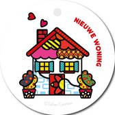 Tallies Cards - kadokaartjes  - bloemenkaartjes - Nieuwe Woning - Popart - set van 5 kaarten - verhuiskaart - huis - verhuizen - woning - samenwonen - 100% Duurzaam