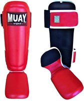 Muay Scheenbeschermers Shin & Instep Rood Medium