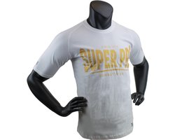 Super Pro T-Shirt S.P. Logo Wit/Goud Extra Extra Large