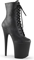 Pleaser - Flamingo-1020 Plateau Laarzen, Paaldans schoenen - Paaldans schoenen - 42 Shoes - Zwart